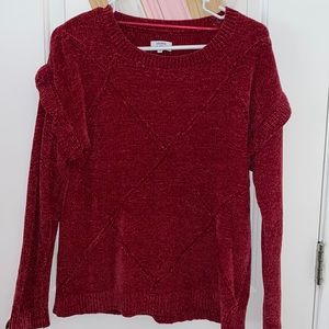 Crown & Ivy red berry colored sweater